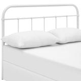 Batik Full Steel Headboard in White