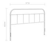 Batik Full Steel Headboard in White