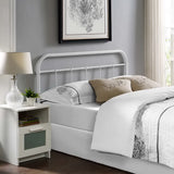 Batik Full Steel Headboard in White