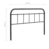 Batik Queen Steel Headboard in Brown