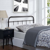 Batik Queen Steel Headboard in Brown
