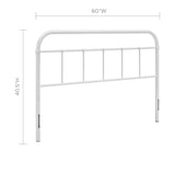 Batik Queen Steel Headboard in White