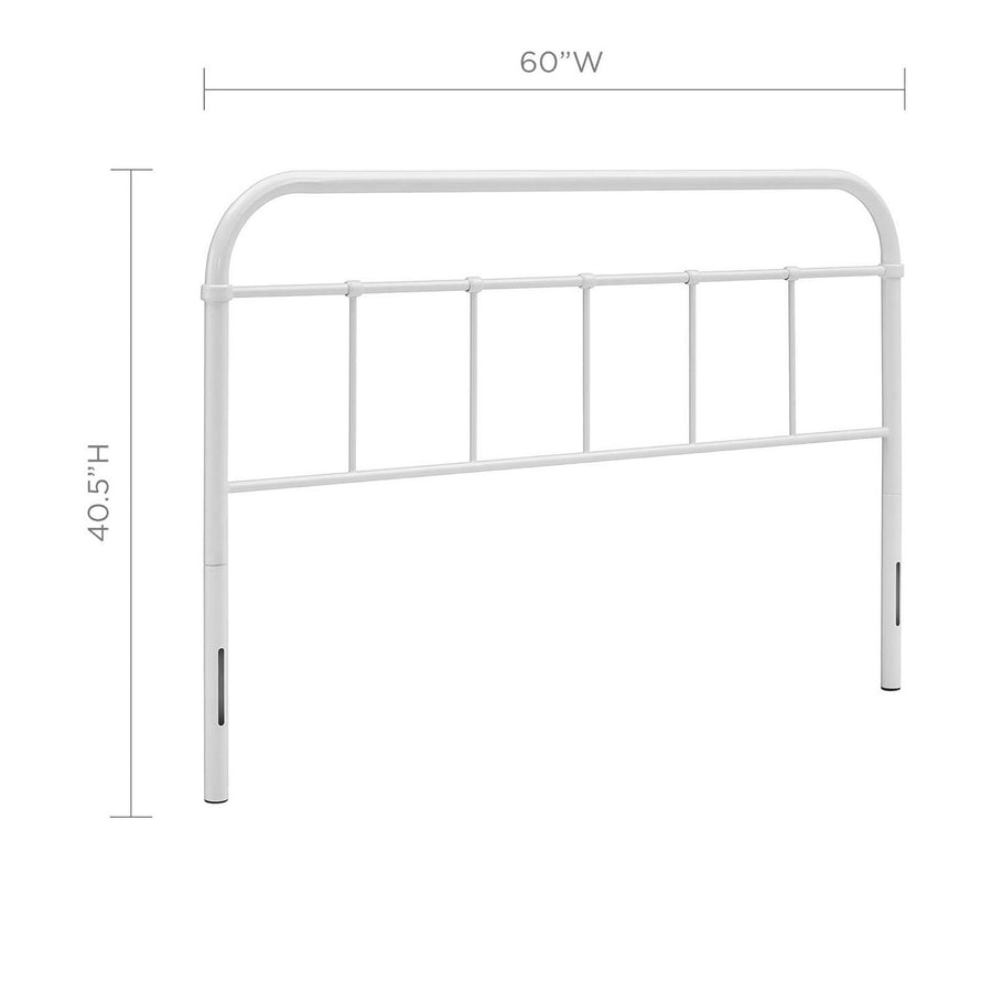 Batik Queen Steel Headboard in White