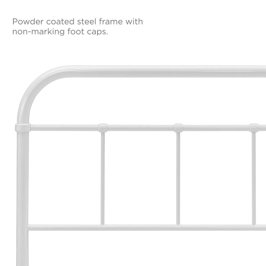 Batik Queen Steel Headboard in White