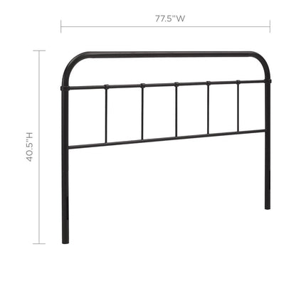 Serena King Steel Headboard by Furniture For America