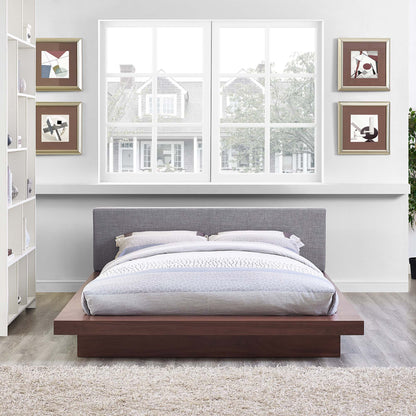 Freja Fabric Queen Platform Bed by Furniture For America