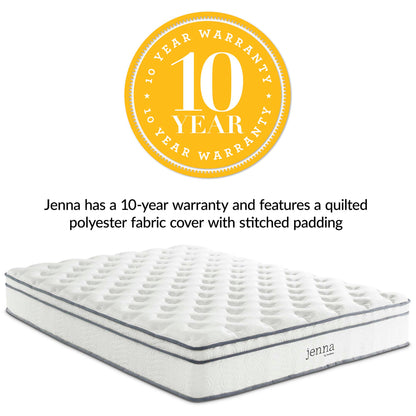 Jenna 10" Innerspring and Foam King Mattress by Furniture for America
