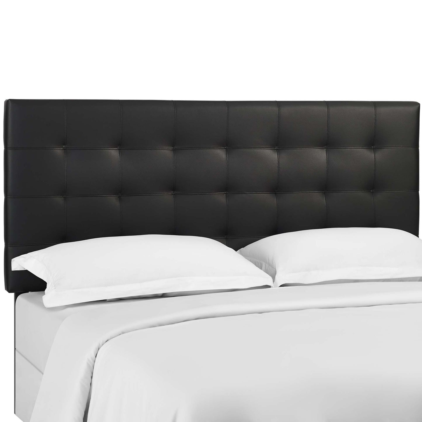 Paisley Tufted Upholstered Faux Leather Full / Queen Headboard by Furniture For America