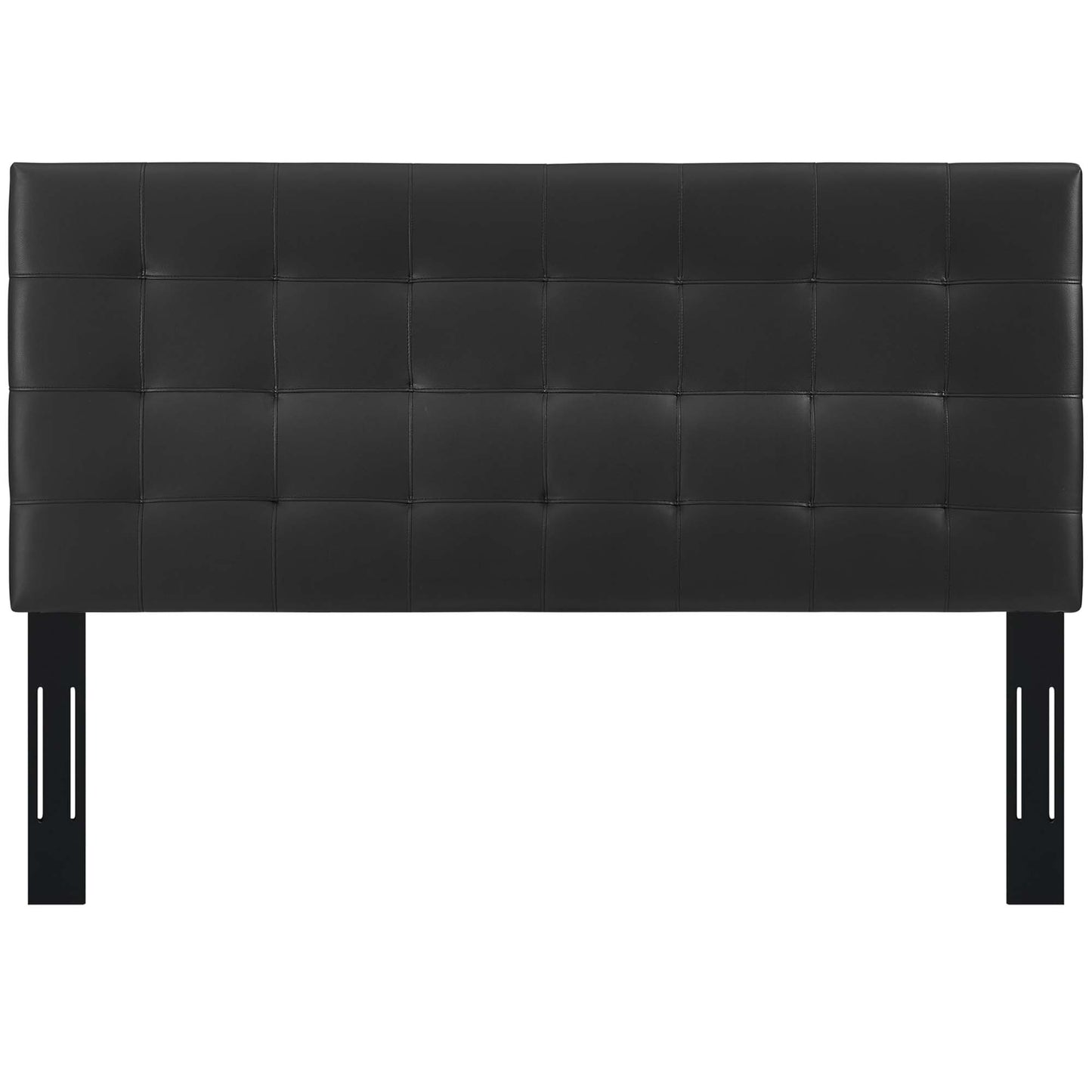 Paisley Tufted Upholstered Faux Leather Full / Queen Headboard by Furniture For America