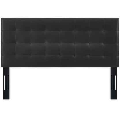 Paisley Tufted Upholstered Faux Leather Full / Queen Headboard by Furniture For America