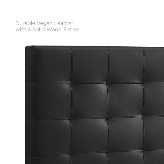 Paisley Tufted Upholstered Faux Leather Full / Queen Headboard by Furniture For America