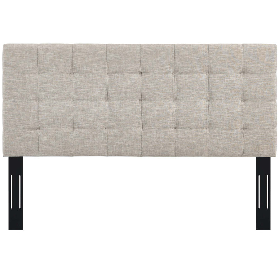 Saguaro Tufted Upholstered Linen Fabric King and California King Headboard in Beige