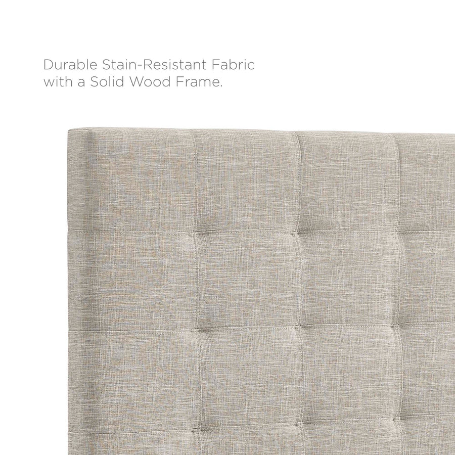 Saguaro Tufted Upholstered Linen Fabric King and California King Headboard in Beige