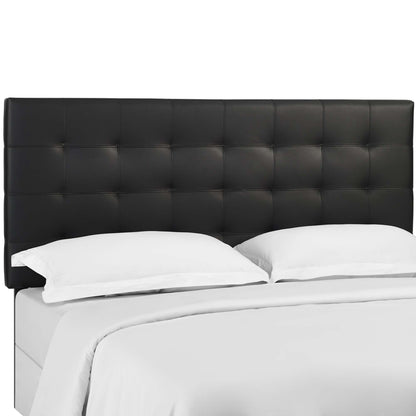 Paisley Tufted Upholstered Faux Leather King and California King Headboard by Furniture For America