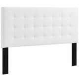 Saguaro Tufted Upholstered Faux Leather King and California King Headboard in White