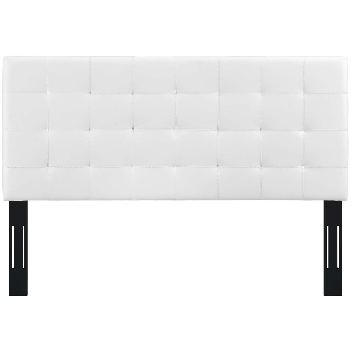 Paisley Tufted Upholstered Faux Leather King and California King Headboard by Furniture For America