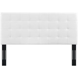 Saguaro Tufted Upholstered Faux Leather King and California King Headboard in White