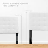 Saguaro Tufted Upholstered Faux Leather King and California King Headboard in White