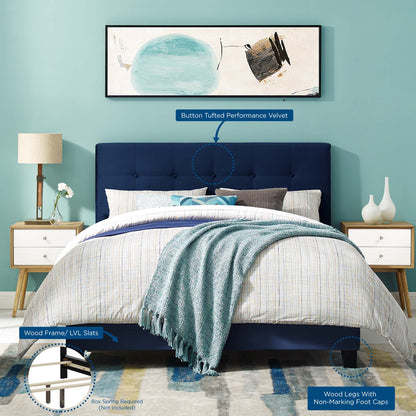 Amira Performance Velvet Full Bed by Furniture For America