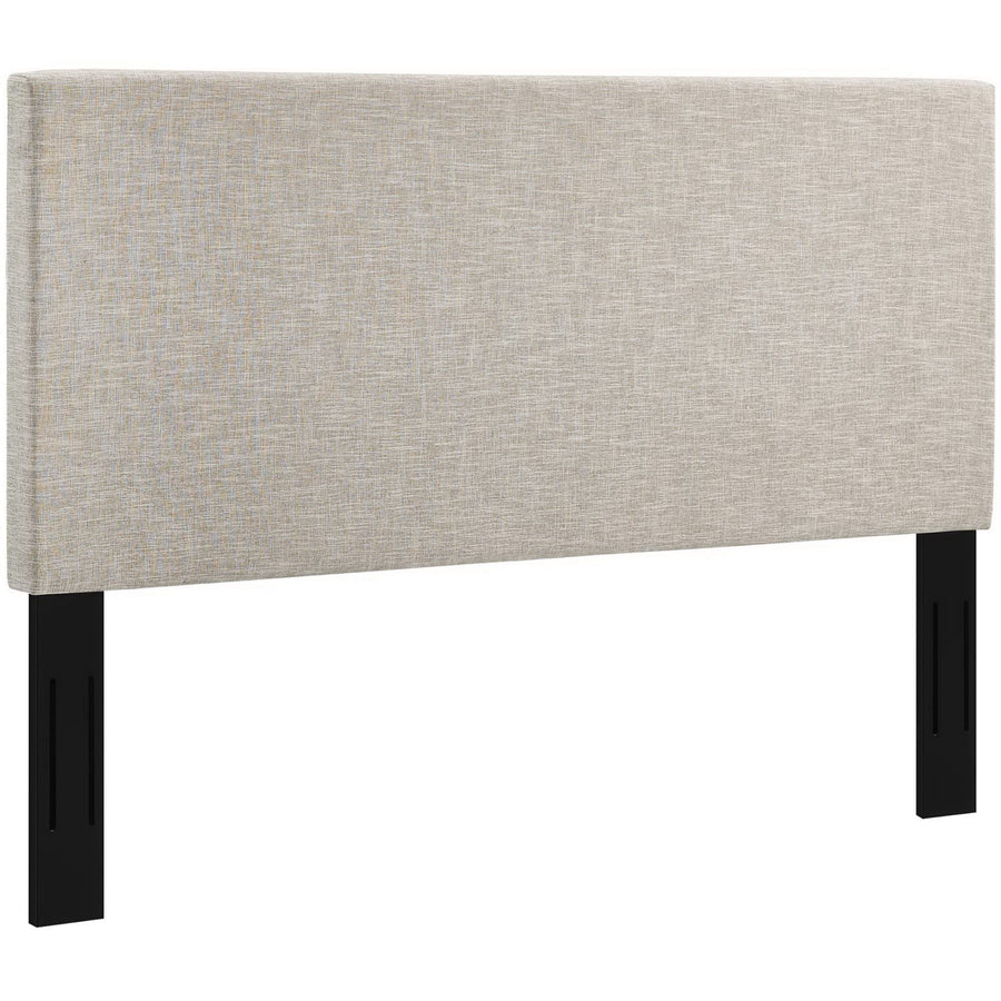 Xanthe Upholstered Linen Fabric Full / Queen Headboard in Beige