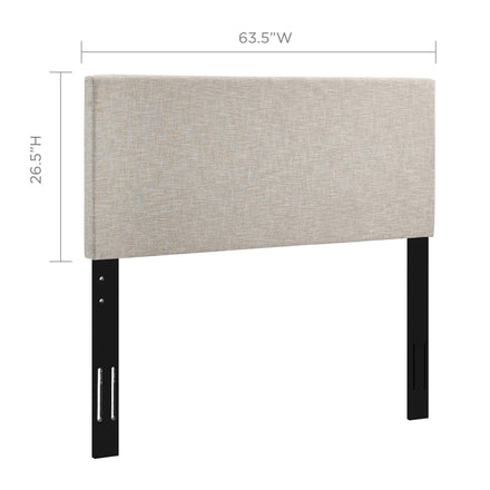 Taylor Upholstered Linen Fabric Full / Queen Headboard in Beige