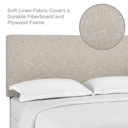 Taylor Upholstered Linen Fabric Full / Queen Headboard by Furniture For America