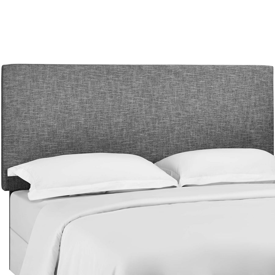 Xanthe Upholstered Linen Fabric Full / Queen Headboard in Light Gray