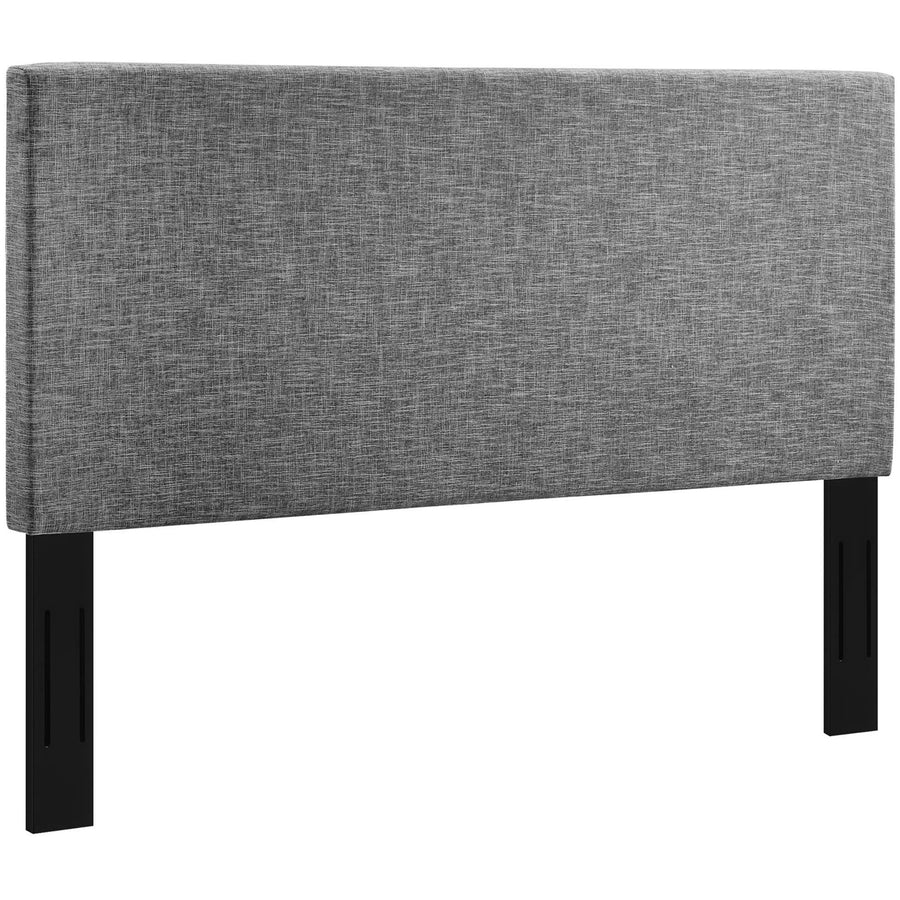 Xanthe Upholstered Linen Fabric Full / Queen Headboard in Light Gray