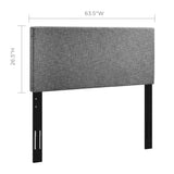 Xanthe Upholstered Linen Fabric Full / Queen Headboard in Light Gray