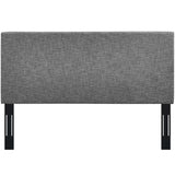 Xanthe Upholstered Linen Fabric Full / Queen Headboard in Light Gray