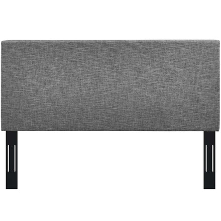 Taylor Upholstered Linen Fabric Full / Queen Headboard in Light Gray