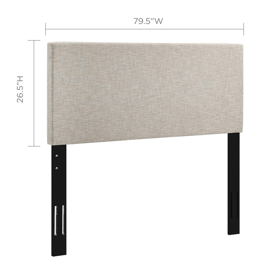 Xanthe Upholstered Linen Fabric King and California King Headboard in Beige