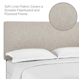 Xanthe Upholstered Linen Fabric King and California King Headboard in Beige