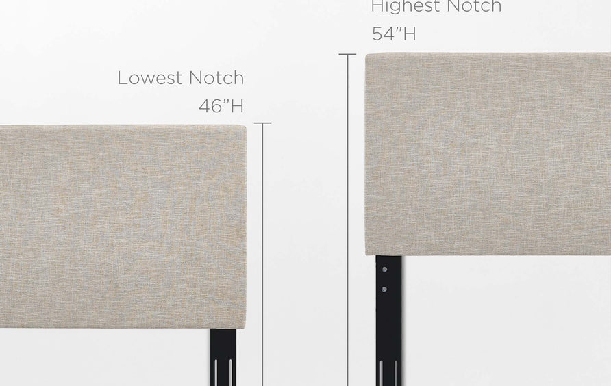 Xanthe Upholstered Linen Fabric King and California King Headboard in Beige