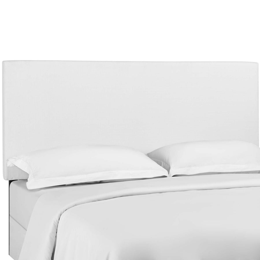 Xanthe Upholstered Linen Fabric King and California King Headboard in White
