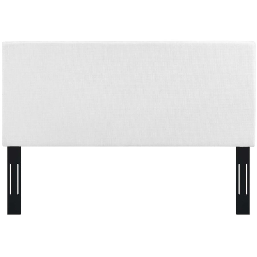 Xanthe Upholstered Linen Fabric King and California King Headboard in White