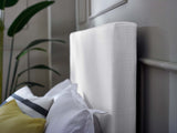 Xanthe Upholstered Linen Fabric King and California King Headboard in White