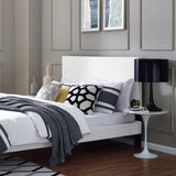 Xanthe Upholstered Linen Fabric King and California King Headboard in White