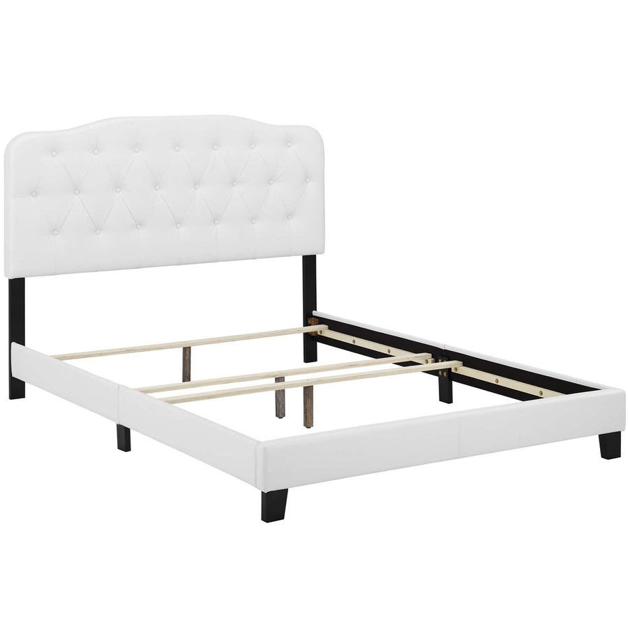 Anouk Faux Leather Full Bed in White