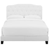 Anouk Faux Leather Full Bed in White