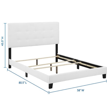 Amira Upholstered Fabric Full Bed by Furniture For America