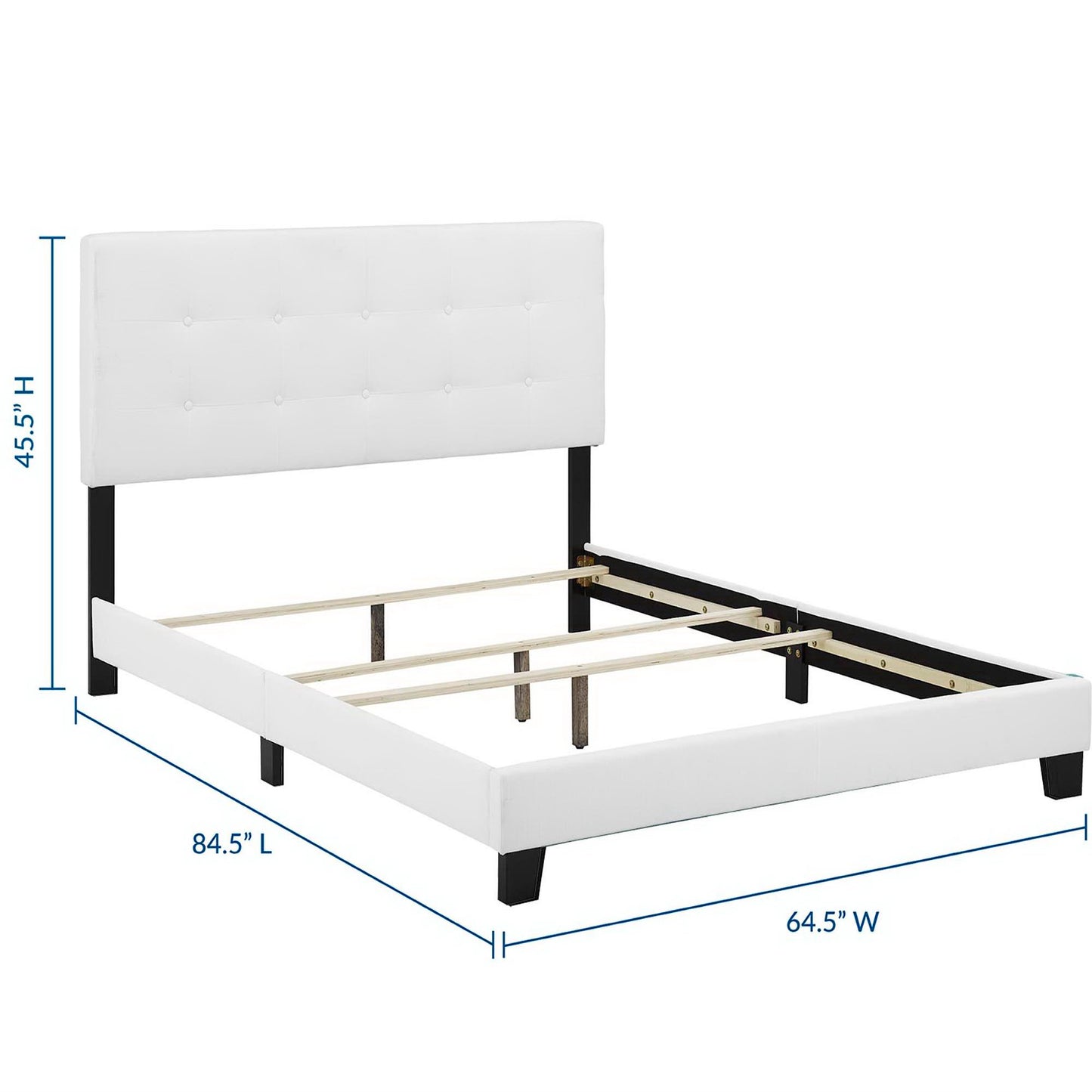 Amira Upholstered Fabric Queen Bed by Furniture For America
