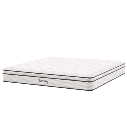 Jenna 10" Innerspring and Foam California King Mattress in White