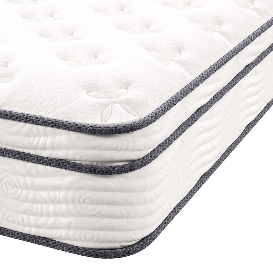 Aria 10" Innerspring and Foam California King Mattress in White