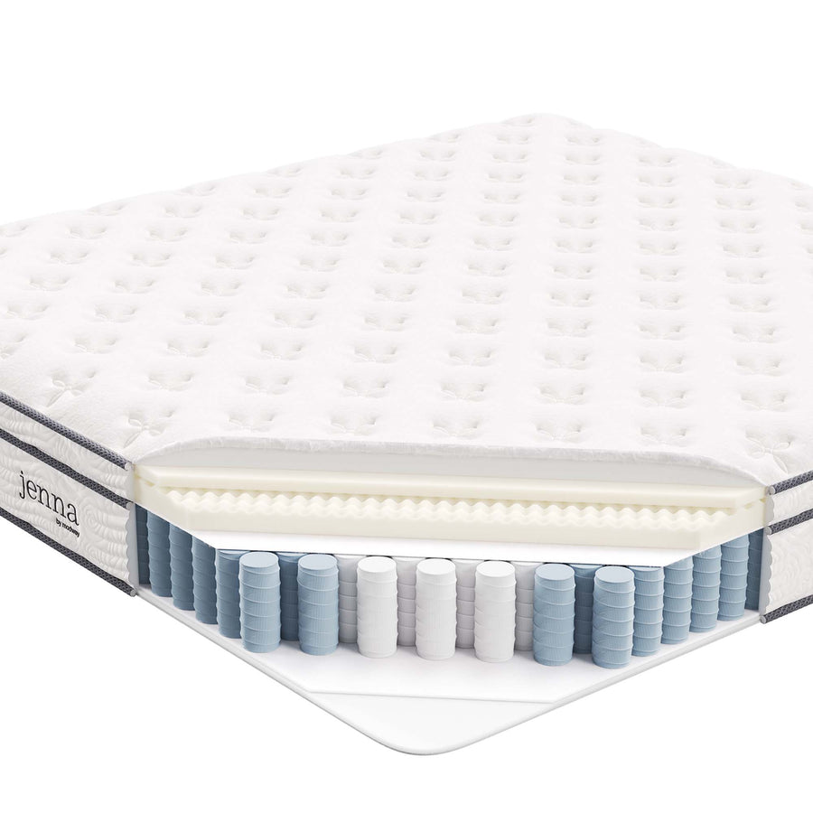 Aria 10" Innerspring and Foam California King Mattress in White