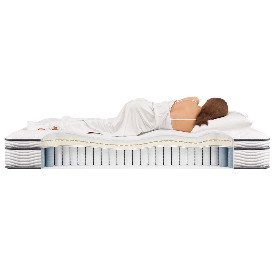 Aria 10" Innerspring and Foam California King Mattress in White
