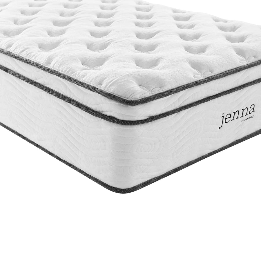 Aria 14" Innerspring and Foam Twin Mattress in White