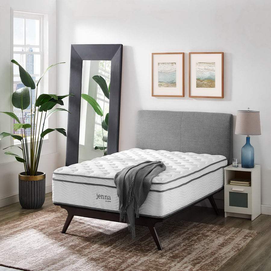 Aria 14" Innerspring and Foam Twin Mattress in White
