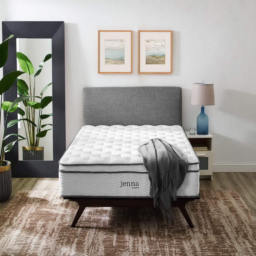 Aria 14" Innerspring and Foam Twin Mattress in White