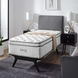 Aria 14" Innerspring and Foam Twin Mattress in White